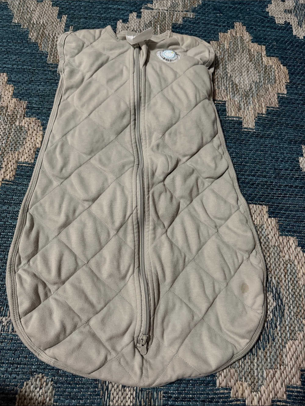 Kids Quilted Sleep Sack in Light Gray